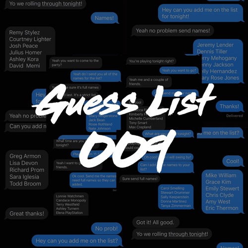 GUESS LIST 009