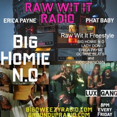 Raw Wit It Radio with Erica Payne and Phat Baby/ with guest Big Hommie NO and Lux Gang.