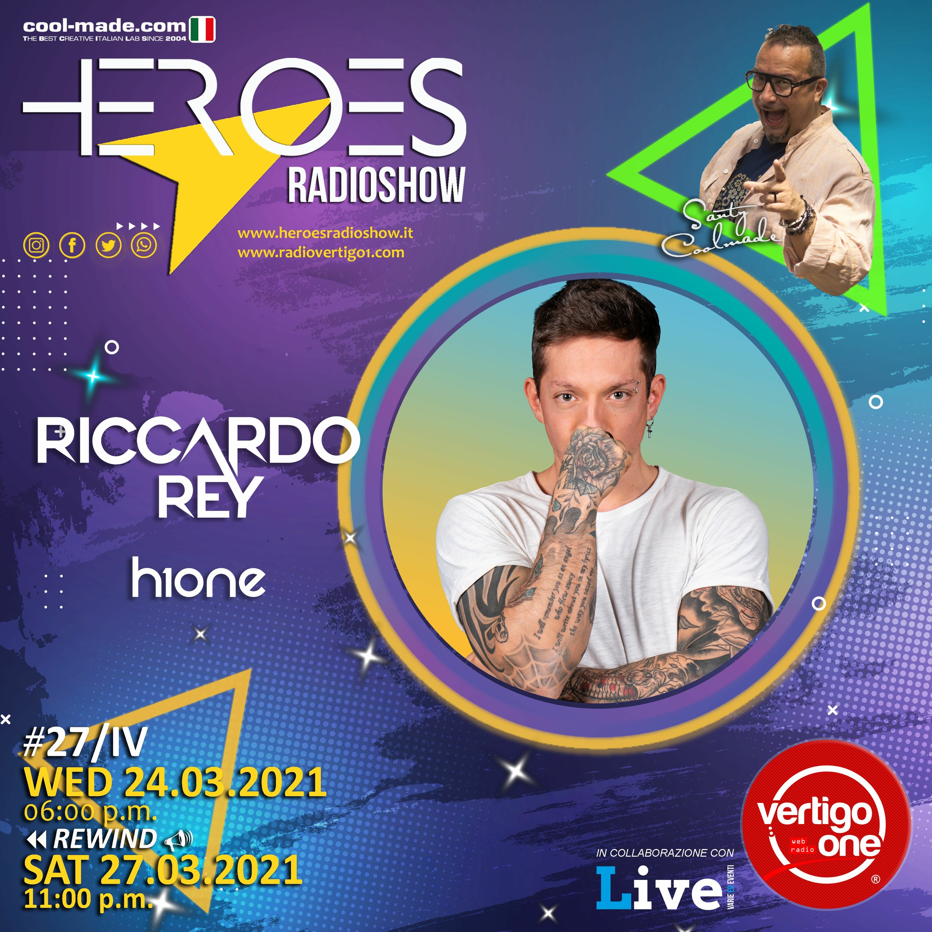 #27/2020-21> HEROES RadioShow - Special Guest RICCARDO REY episode artwork