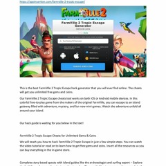 How To Hack FarmVille 2: Tropic Escapehack Coin , Gems And