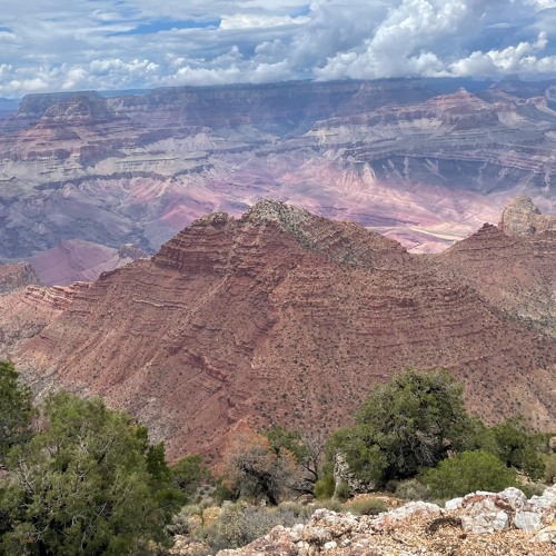 Updated EQ Version: Navajo Point, Daytime, RockCliff, Distant Aircraft Passing Overhead, Arizona.