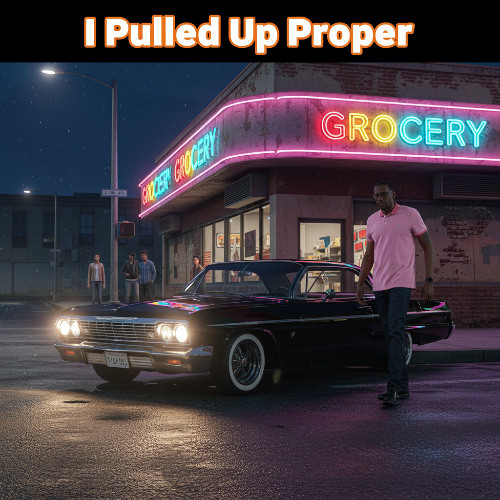 I pull up proper, seat leaned slight,