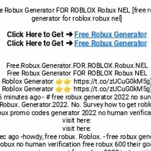 Stream Robux Generator No Survey No Download No Verification from Mondimshpkm | online free on SoundCloud