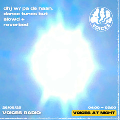 dhj w/ pa de haan. - dance tunes but slowd + reverbed 26/05/25 [Voices Radio]