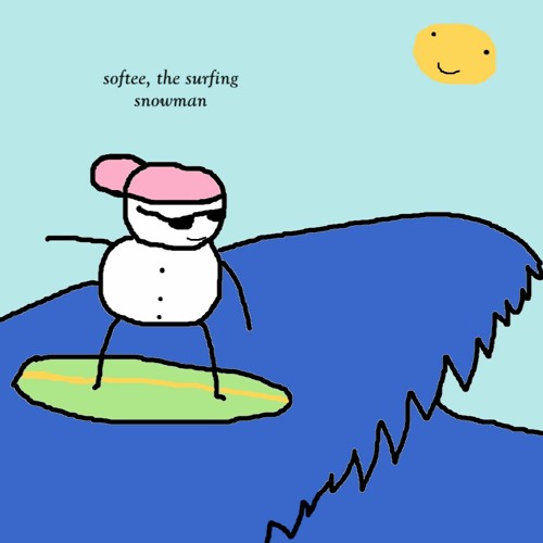 softee the surfing snowman
