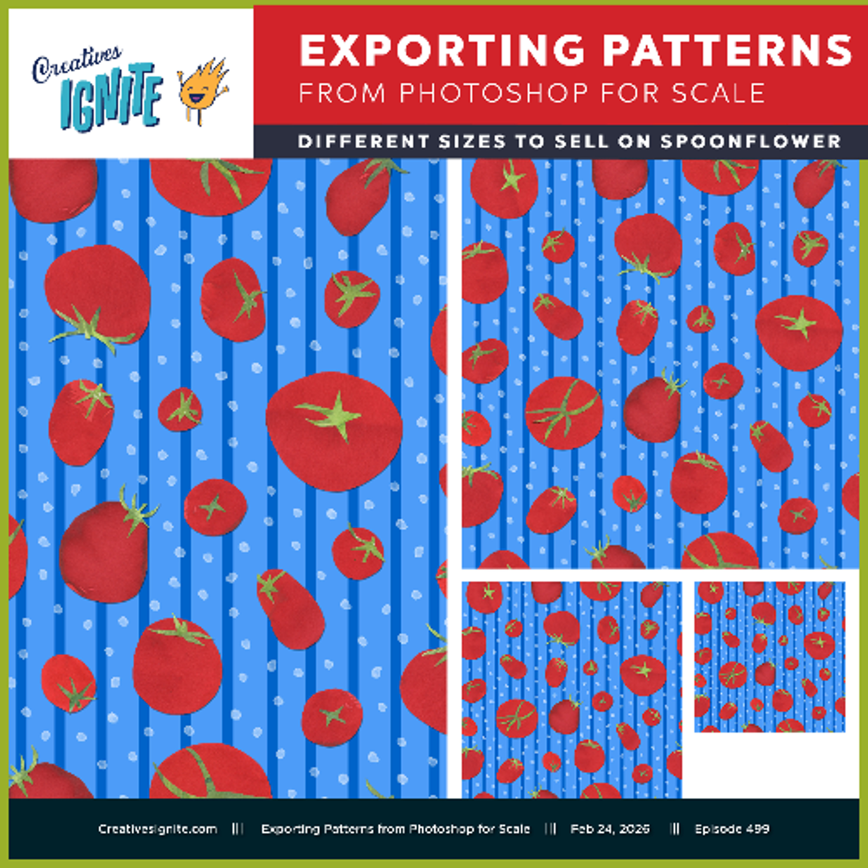 How to Export Patterns from Photoshop for Scale (Sizes) for Spoonflower