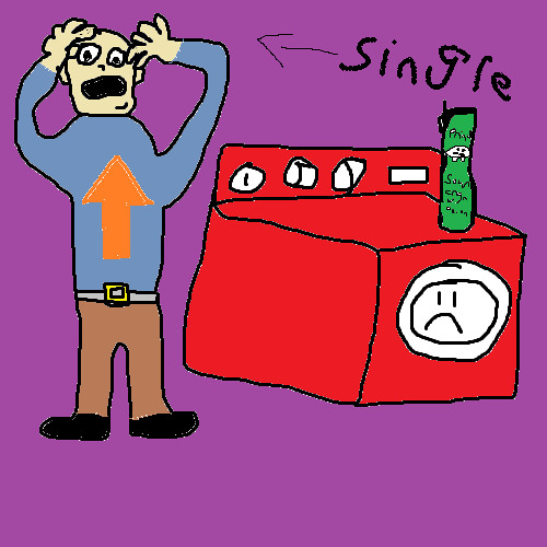 single dad with a broken washing machine