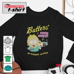 South Park Butters kissing company $5 kisses $2 hugs shirt