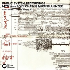 PUBLIC SYSTEM RECORDINGS MYN invite POLY CHAIN & NEWINFLUENZER - 09 Décembre 2023