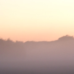 June 21. Red sky over riverbank