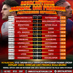 JADWAL & PREDIKSI BOLA TANGGAL 23-24 AGUSTUS 2025 ROYALBETKING