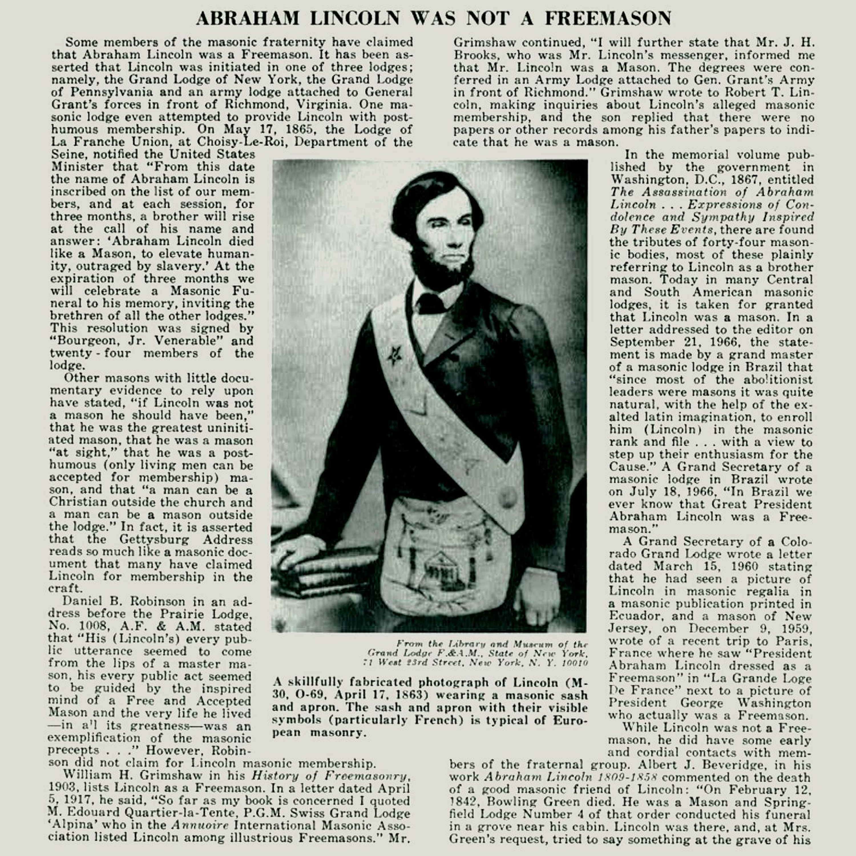 ’Abraham Lincoln Was Not a Freemason’ the Freemasonic History of the United States Part 5 [Preview]