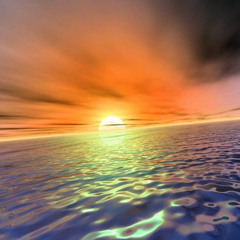Sunset over the sea