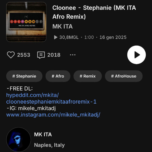 Cloonee - Stephanie (MK ITA Afro Remix)