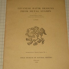 Download book [pdf] Javanese Batik Designs from Metal Stamps