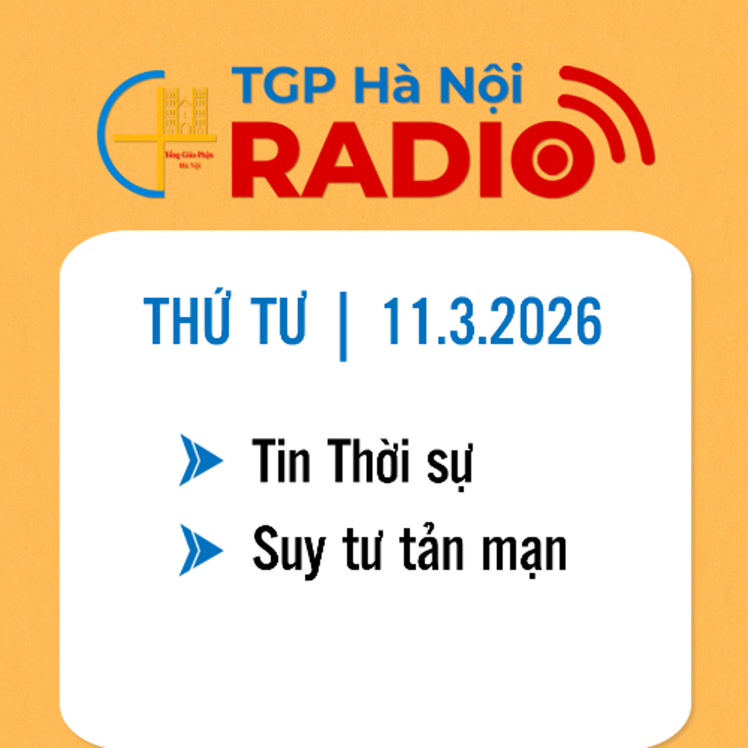 Thứ Tư ngày 11/3/2026
