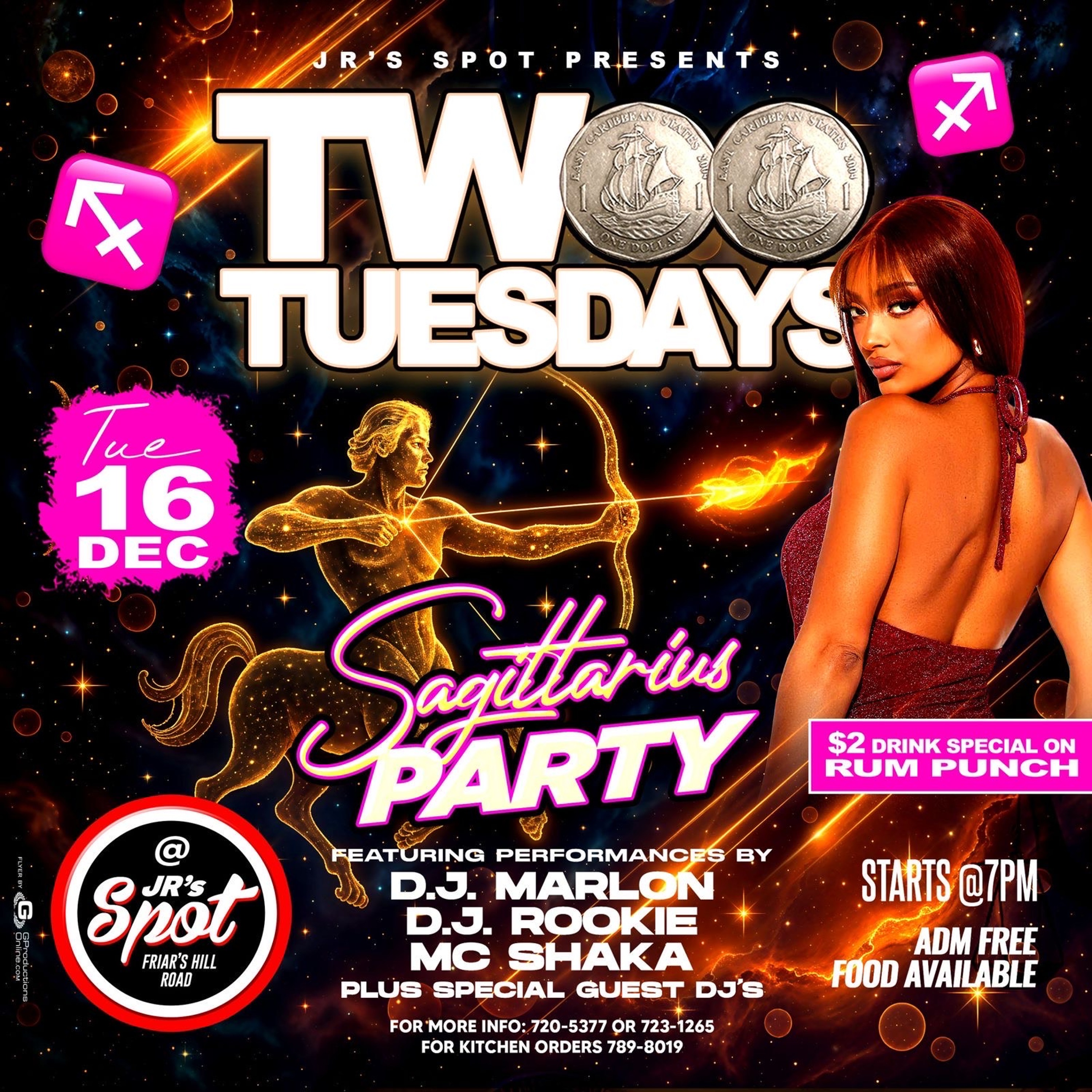2$ Tuesday Sagittarius Party Live Audio