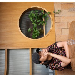 I am playing Shakuhachi in a room on a rainy night