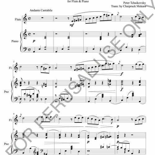 Barcarolle - Tchaikovsky- Flute&Piano