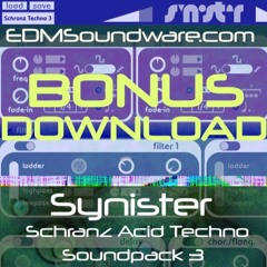 Edmsoundware Synister Schranz Acid Techno Pack 3