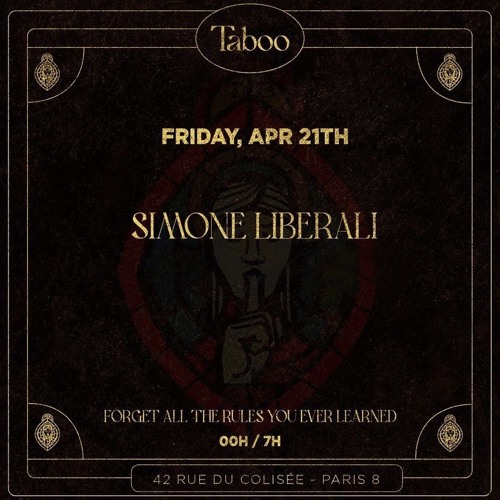 Simone Liberali @ Taboo - Paris 2023