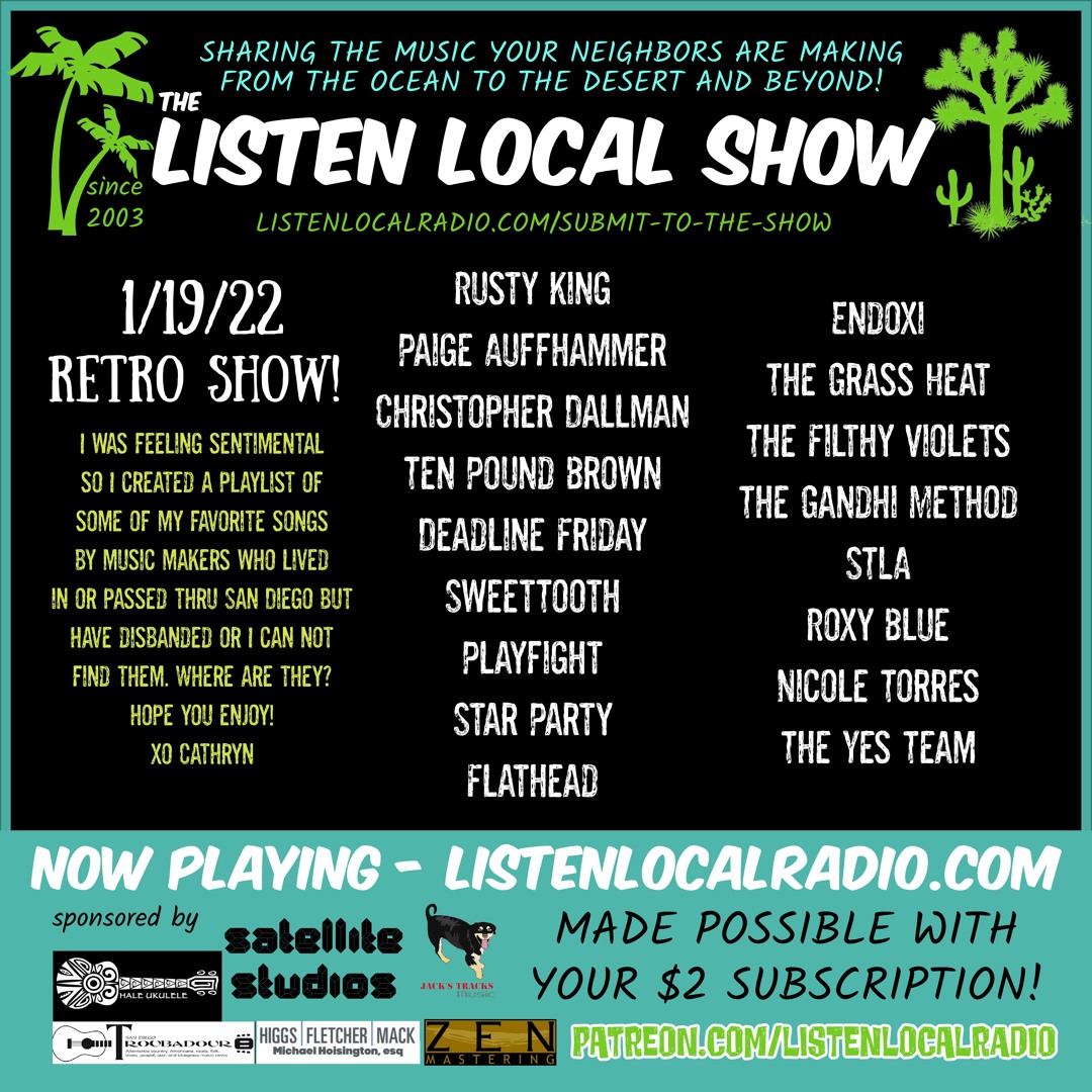 Local List. Music Stream The Listen Local Show - We Love These Songs 1 19 22 by ...