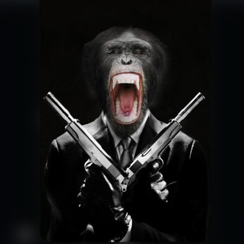 Monkeys With Guns By  LucyScrew + PurpleClaire