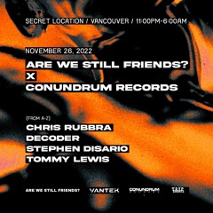 TOMMY LEWIS LIVE - CNDRM X AWSF - VANCOUVER