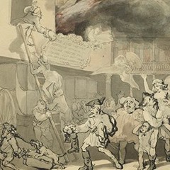 Thomas Rowlandson, "Peregrine Rescuing Emilia from the Inn Fire"