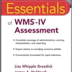 [VIEW] PDF 📪 Essentials of WMS-IV Assessment by Drozdick [KINDLE PDF EBOOK EPUB]