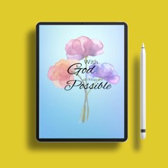 With God all things are possible: Beautifull blue paper cover Journal with flowers/ 175 pages .