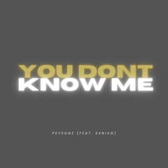 You Dont Know Me Feat peysonz