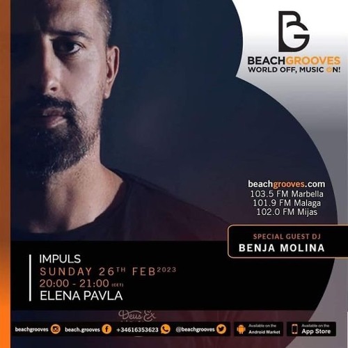 Stream Guest Mix @ Impuls Radio Show Elena Pavla BeachGrooves Radio,  Marbella by Benja Molina | Listen online for free on SoundCloud