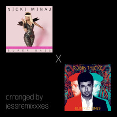 super bass x blurred lines