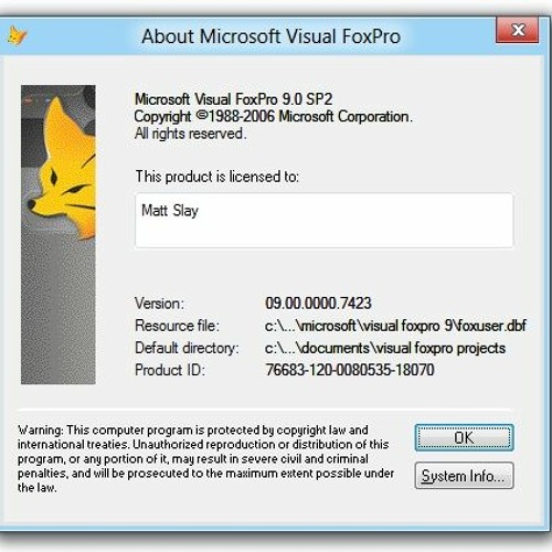 Stream Microsoft Visual Fox Pro 9 Professional Sp1 Sp2 9 Serial Key.rar