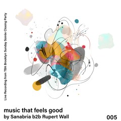 music that feels good 005 by Chris Sanabria b2b Rupert Wall @ Sunday Soirée TBA Closing Party