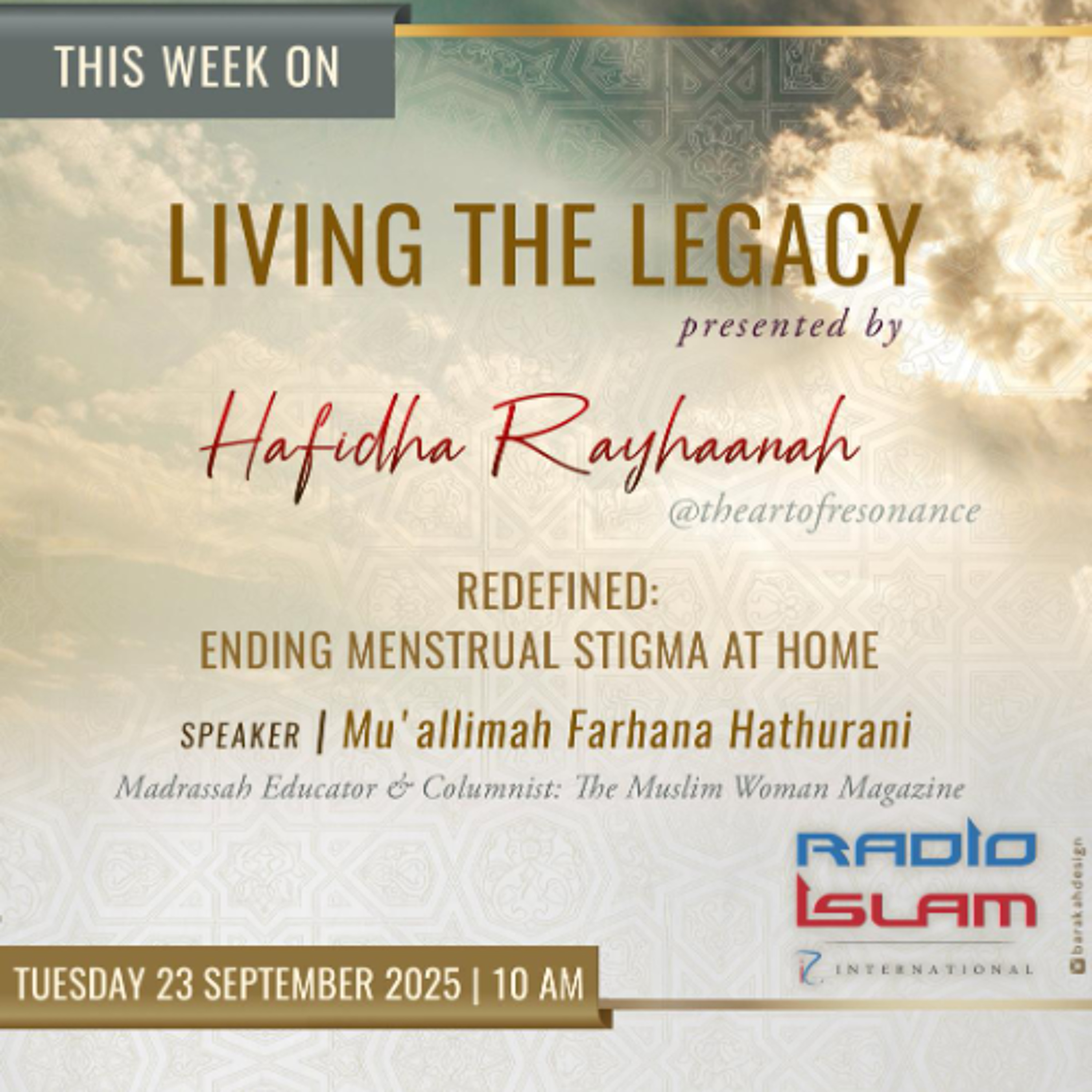 Redefined:Ending Menstrual Stigma at Home: muallimah Farhana Hathurani