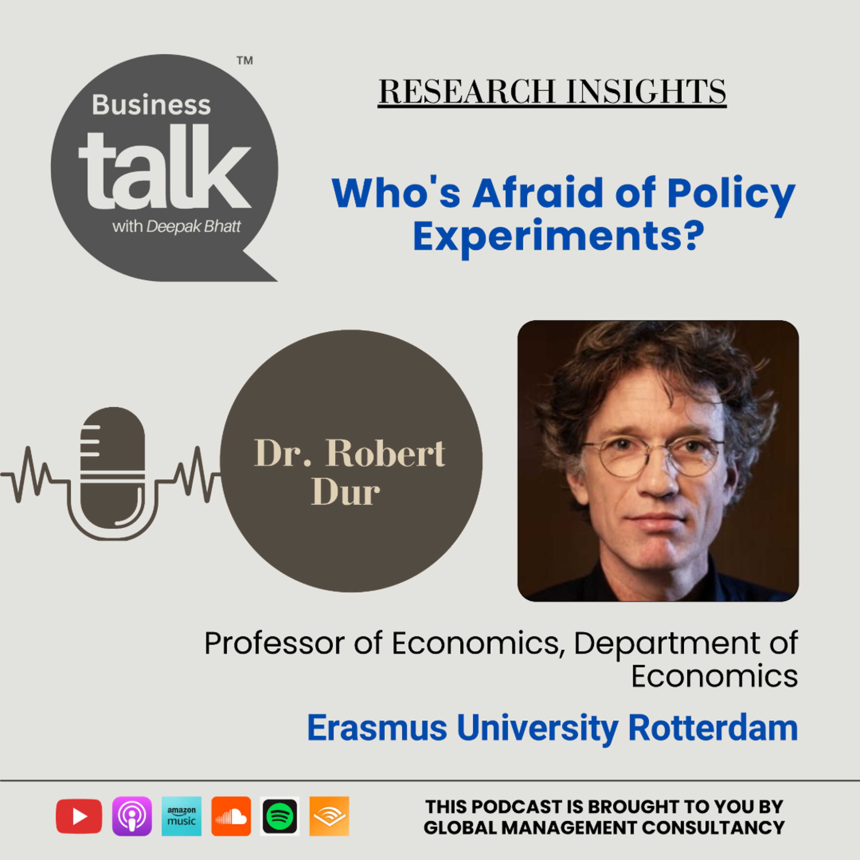 Policy Experiments and Democracy: What Citizens and Politicians Actually Think - with Dr. Robert Dur episode artwork