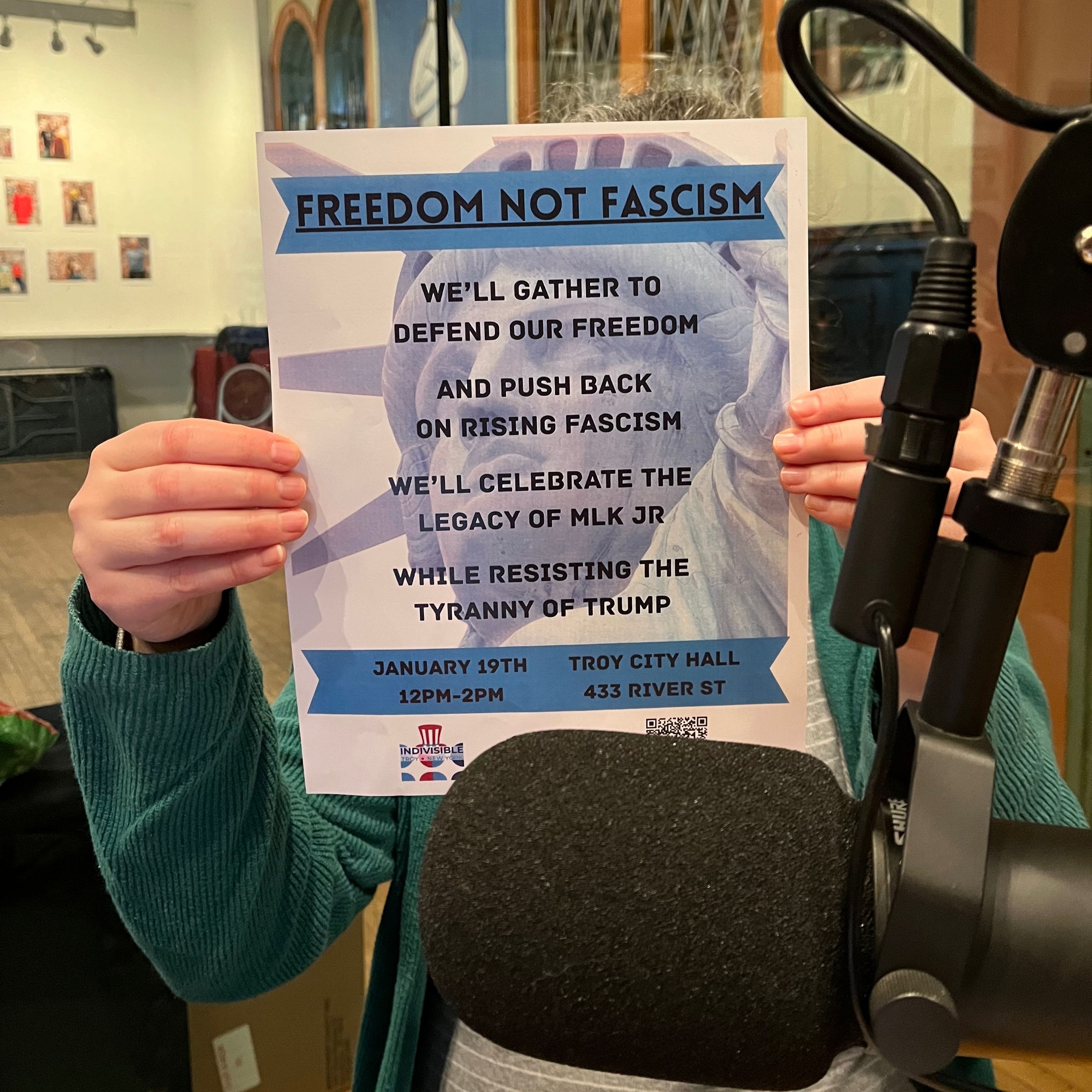 Troy Indivisible Honors MLK Day with "Freedom Not Fascism" rally episode artwork