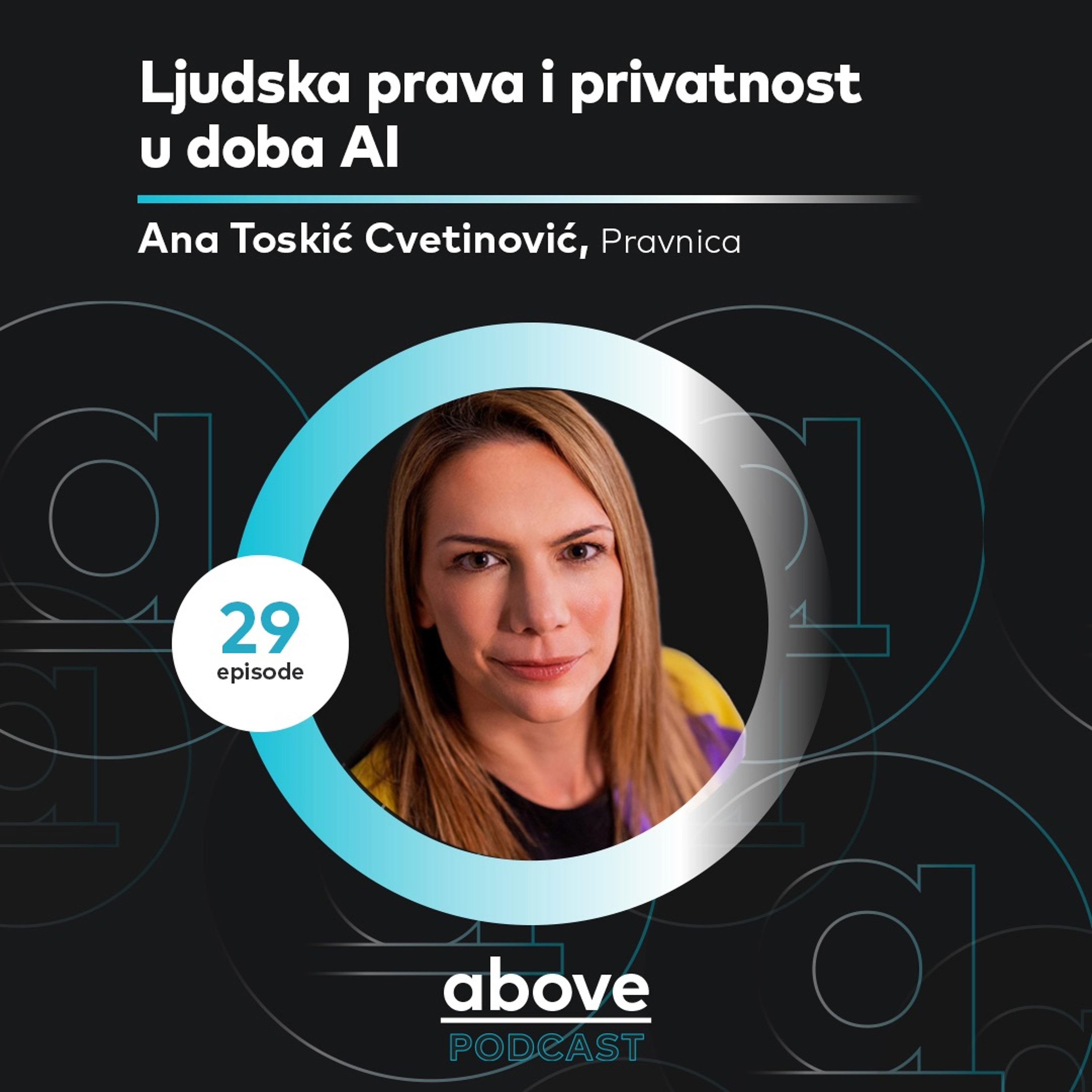 Ljudska prava i privatnost u doba AI | Ana Toskić Cvetinović | Above EP29 episode artwork