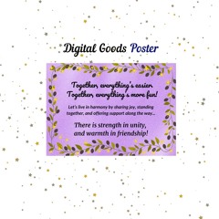 Together stronger & Inspirational Quote Poster