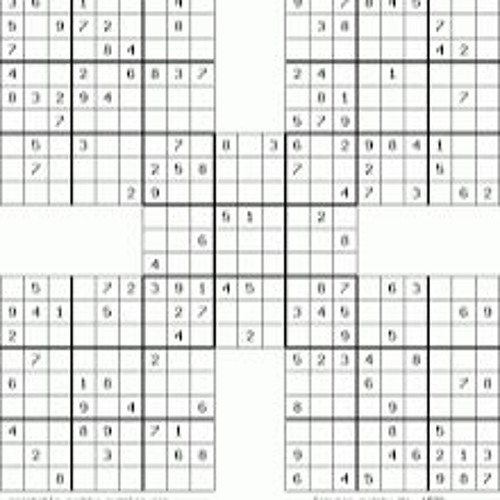 Multi Sudoku automatic solver - free size(image) -- Samurai Sudoku