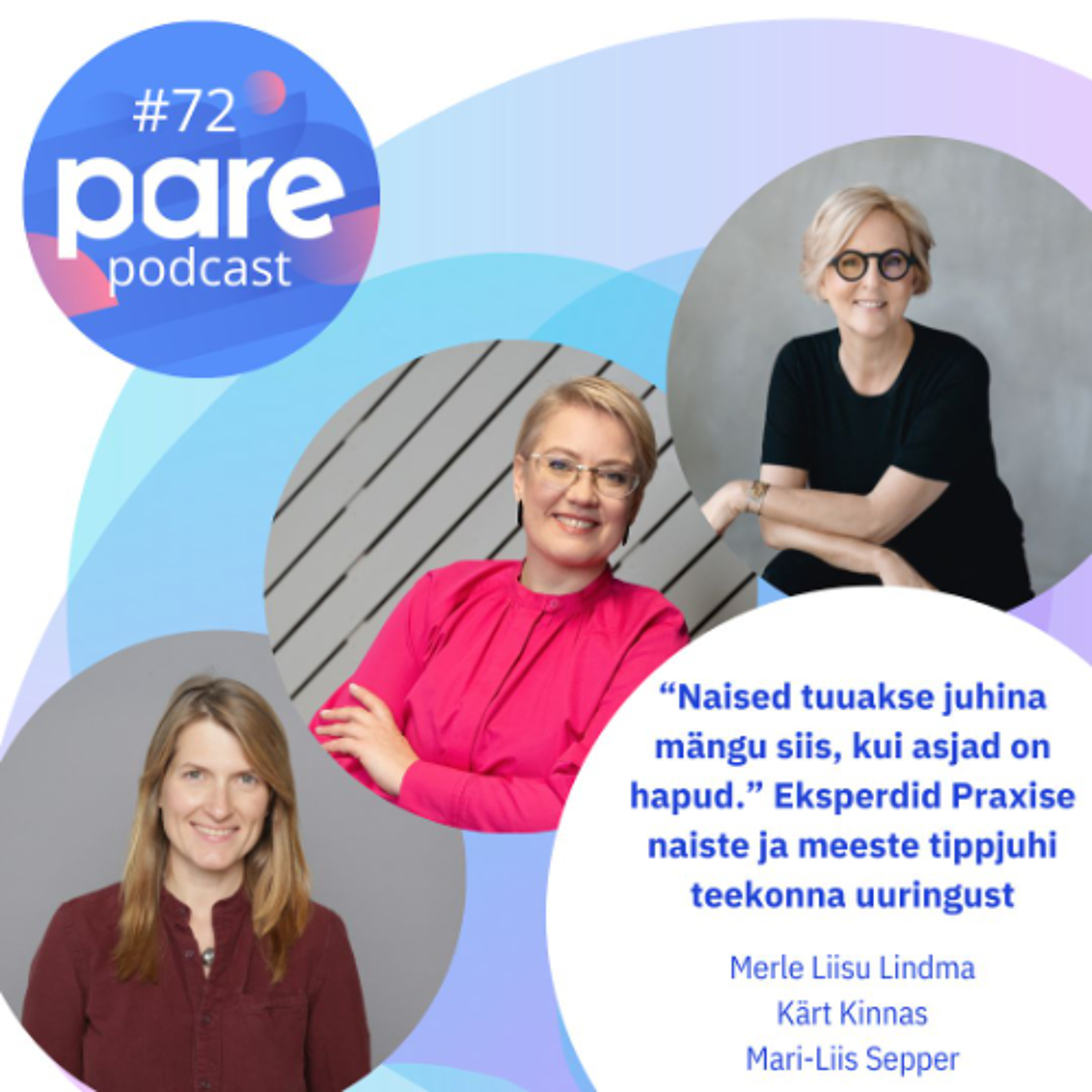 PARE Podcast #72 “Naised tuuakse juhina mängu siis, kui asjad on hapud.” Eksperdid Praxise uuringust