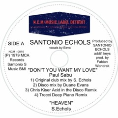 Santonio Echols (Vocals By Eeva) - Don't You Want My Love (Trecci Deep Piano Remix)