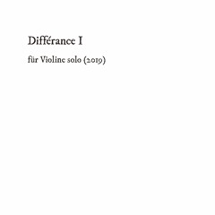 Différance I