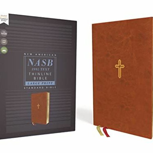 Stream +) NASB, Thinline Bible, Large Print, Leathersoft, Brown, Red ...