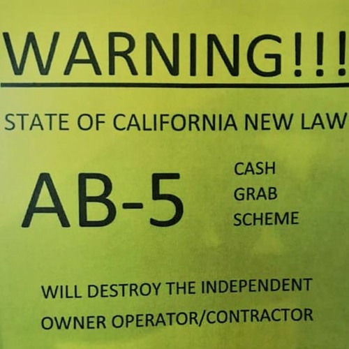 Owner-ops' big role out West as AB 5 wound toward this week's Supreme Court filing