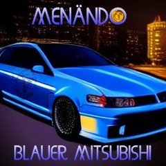 Blauer Mitsubishi