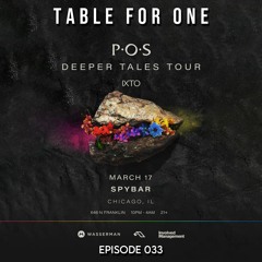 Table For One 033: Direct Support for P.O.S. at Spybar Chicago