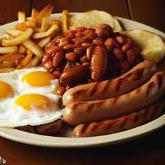 Eggs, Sausage, Chips And Beans!